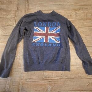 Great Britain Adult XS London England Grey Sweatshirt Pullover Sweatshirt
